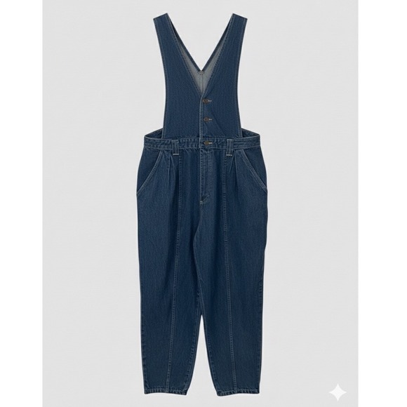 Baccini Sportswear Denim Overalls Jumpsuit Size 20 34 Vtg Plus Farmhouse